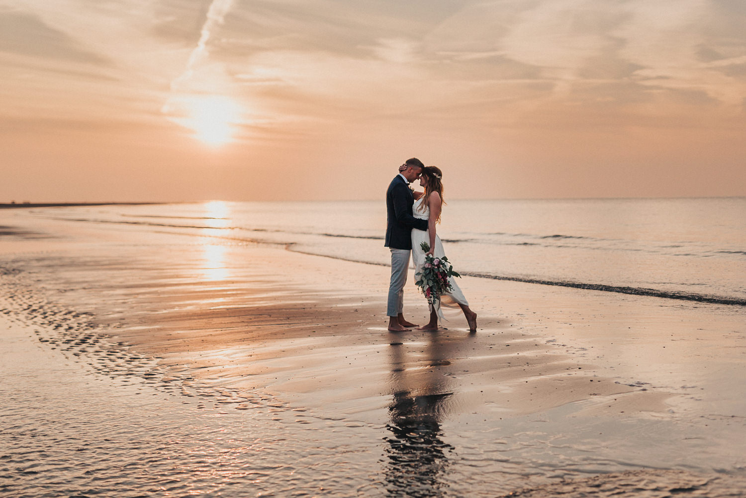 Strandhochzeit Niederlande, Strandhochzeit Holland, Hochzeitsfotograf, Beach wedding